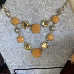 Elegant Gold and Yellow Statement Necklace